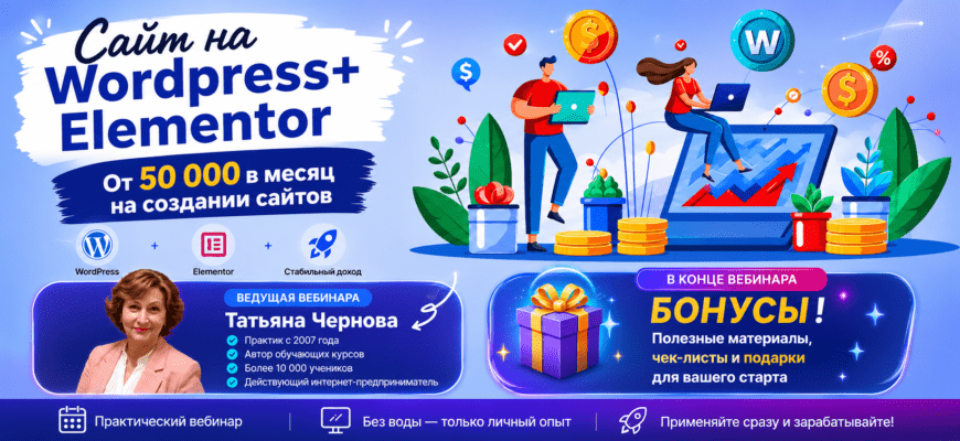 Сайт на Wordpress+Elementor От 50 000 в месяц на создании сайтов