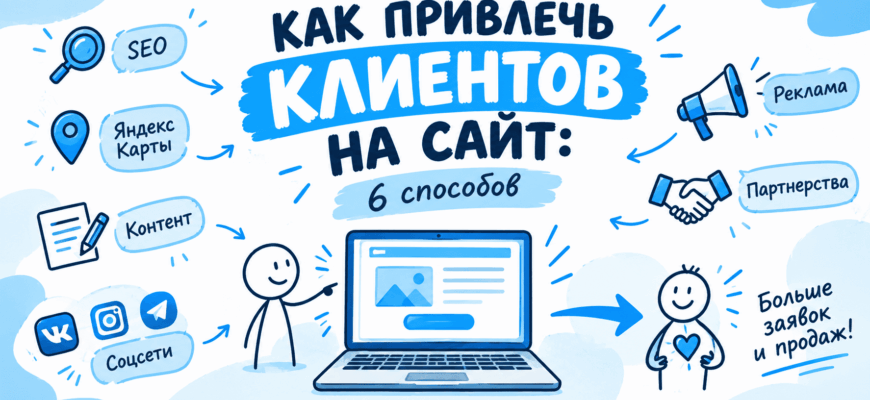 Как привлечь клиентов на сайт 6 способов